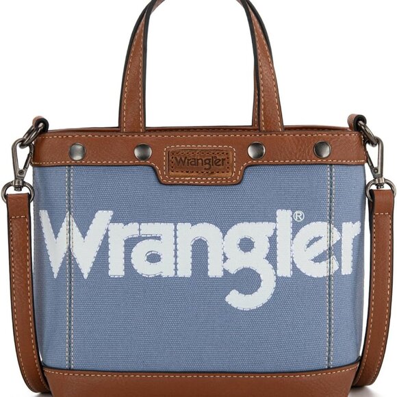 Wrangler Tote Bag for Women Vintage Top Handle Handbags and Shoulder Bag